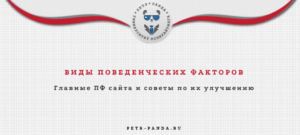 Виды поведенческих факторов на сайте