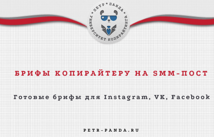 Скачать бриф копирайтеру на пост для соцсетей