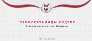 Промостраницы Яндекс. Правила продвижения. Примеры
