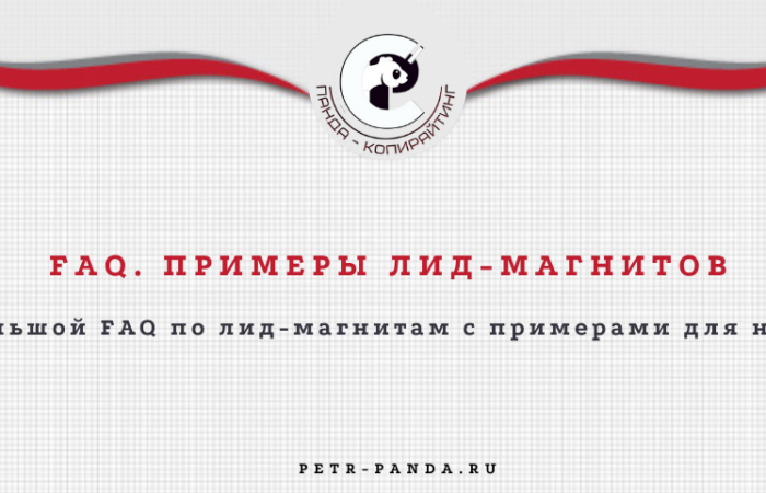 Примеры лид-магнитов. Большой FAQ