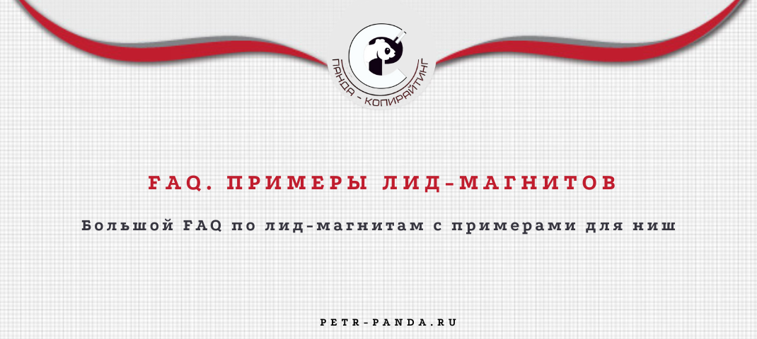 Примеры лид-магнитов. Большой FAQ