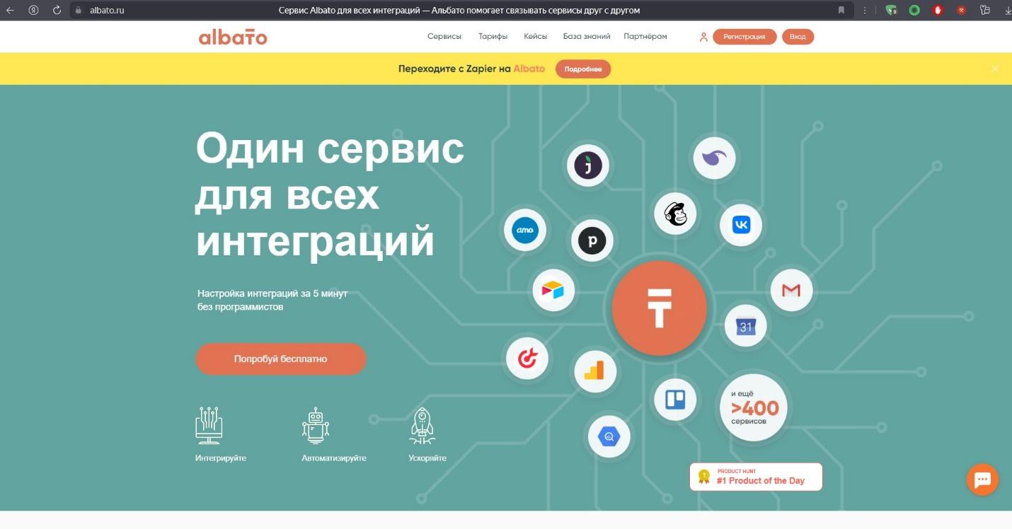 Одна из лучших альтернатив Zapier в россии