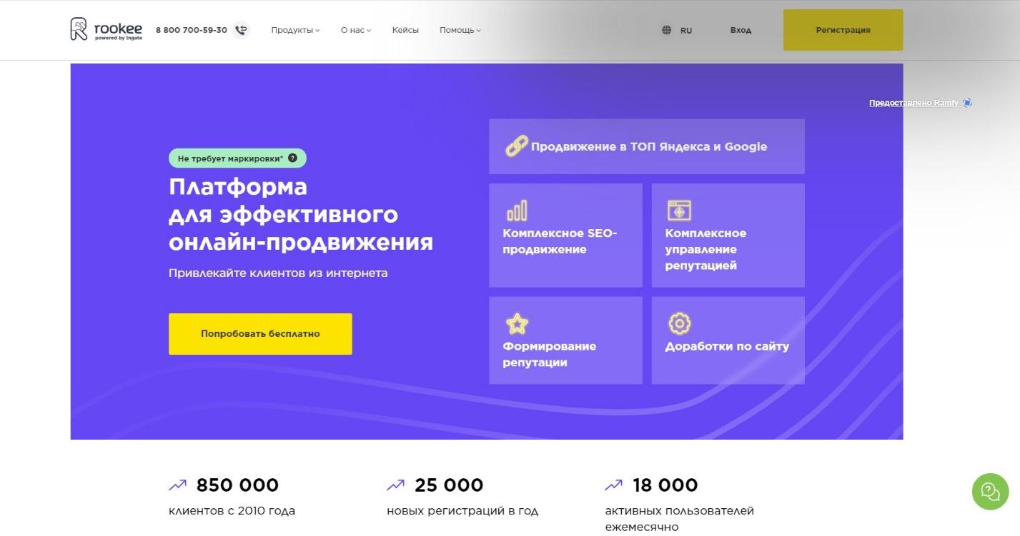 Альтернатива для Ahrefs в России - сервис Rookee