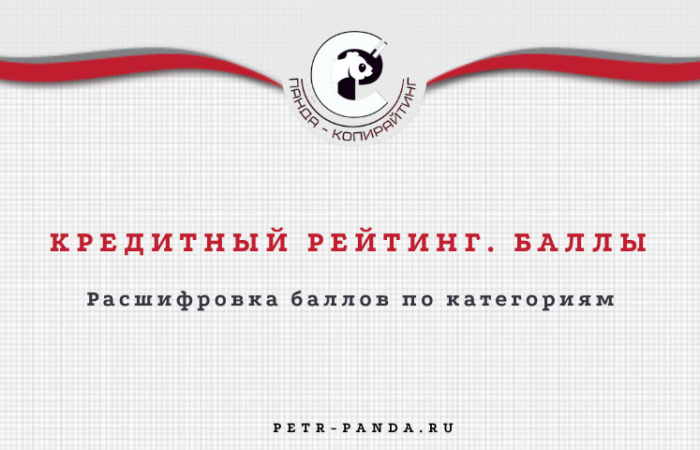 Расшифровка баллов кредитного рейтинга